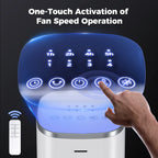 Patbrela 40-Zoll elektrischer Turmventilator, 4 Geschwindigkeiten, 51° Oszillation, Fernbedienung, 12H Timer, 45W mit Touch-Steuerung