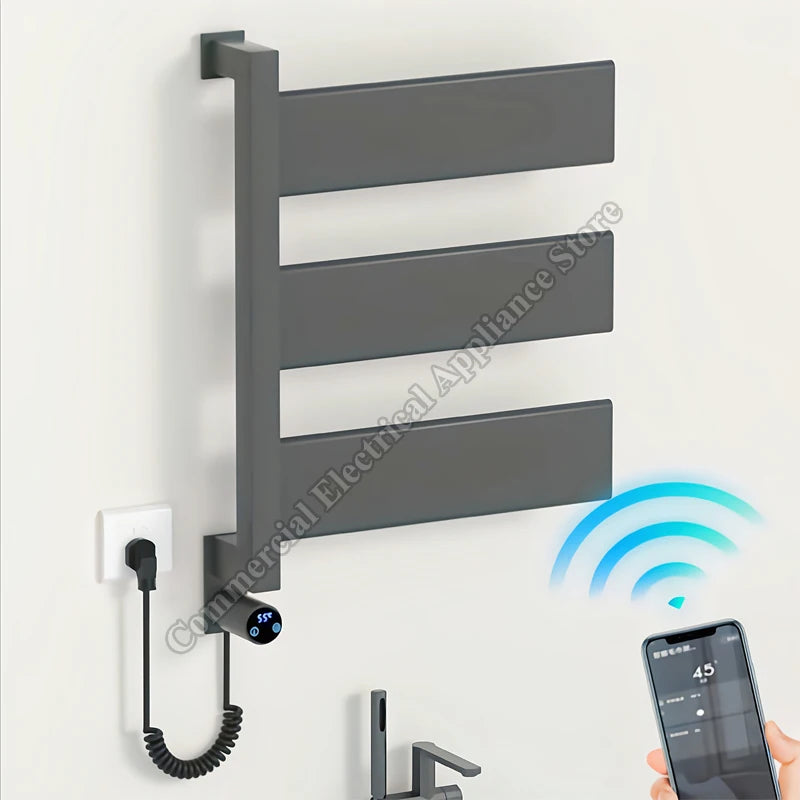 Elektrischer Handtuchhalter Intelligent Edelstahl Temperaturregelung Bad Elektrischer Handtuchwärmer