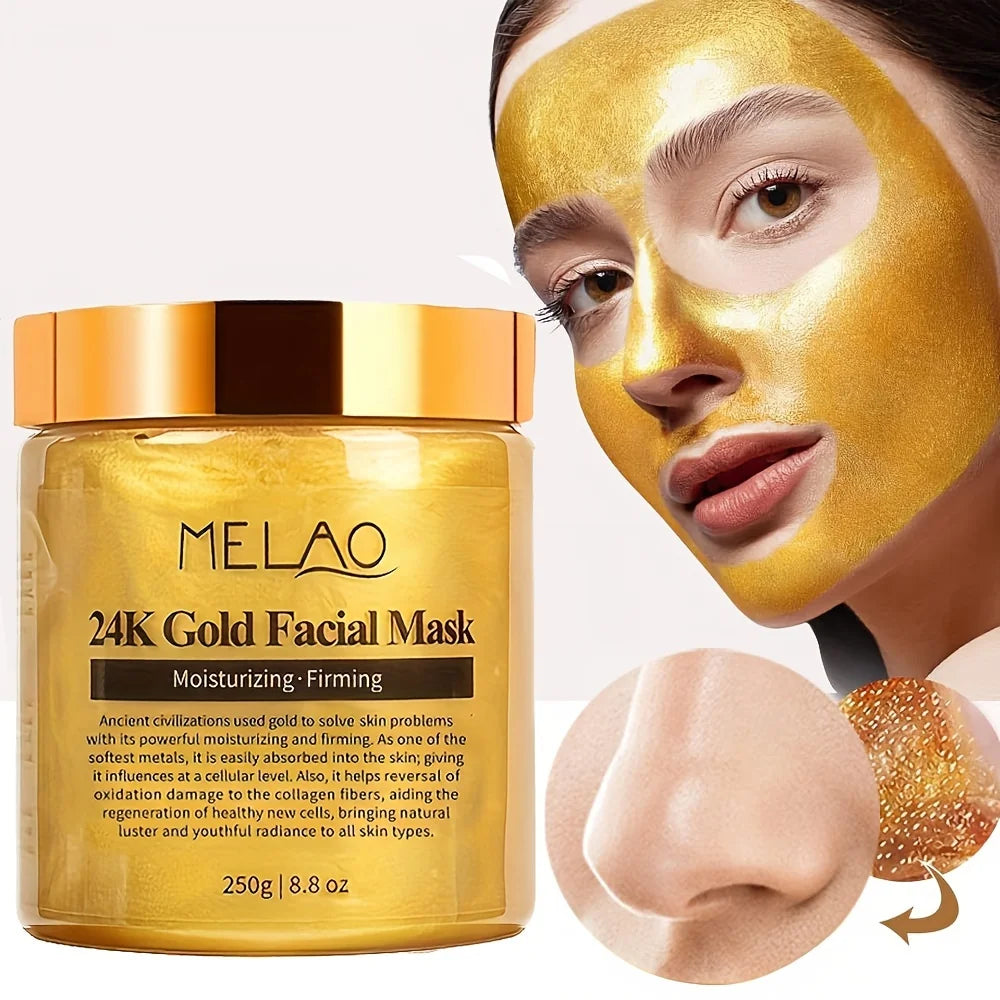 MELAO 24K Gold Gesichtsmaske Beauty Facemask Hautentfernende Frankreich Goldene Kollagen Gesichts-Feuchtigkeitsmasken