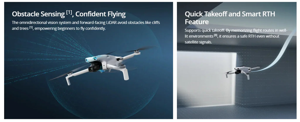 DJI Lito X1 faltbare, leichte 4K Drohne mit Hinderniserkennung ActiveTrack 1/1.3 Zoll Sensor 15km Übertragung für Anfänger C0
