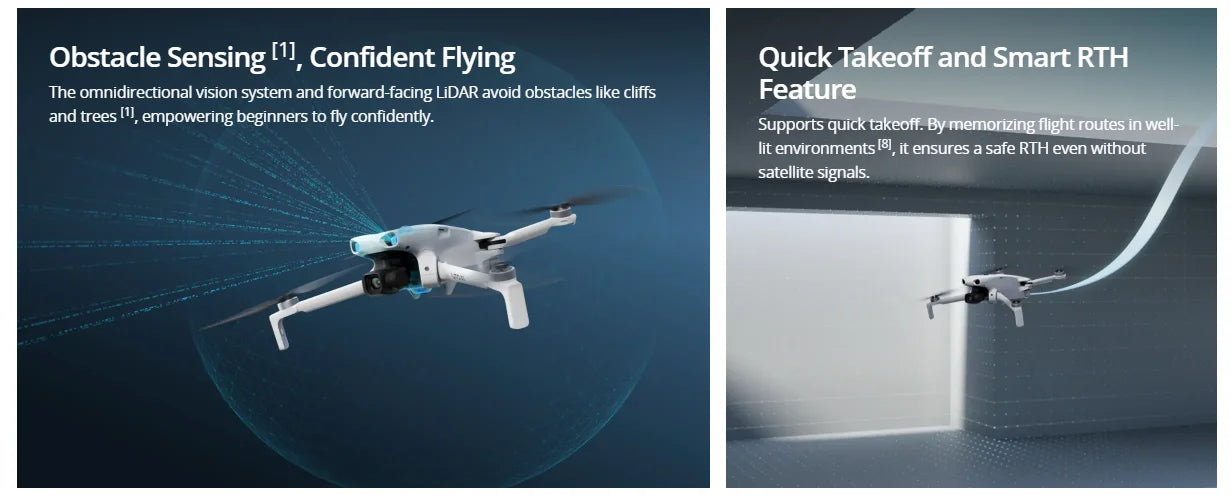 DJI Lito X1 faltbare, leichte 4K Drohne mit Hinderniserkennung ActiveTrack 1/1.3 Zoll Sensor 15km Übertragung für Anfänger C0