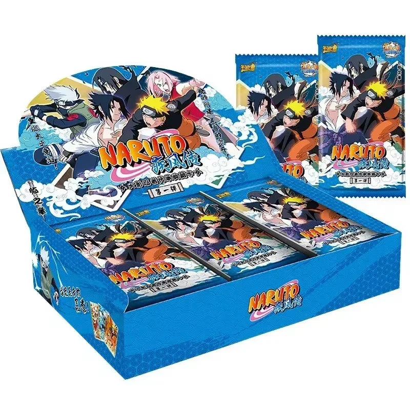 KAYOU Original Naruto-Kartenbox Anime-Figurenkarten-Boosterpack Sasuke-Sammelkarten-Spielzeug Weihnachtsgeburtstagsgeschenk für Kinder