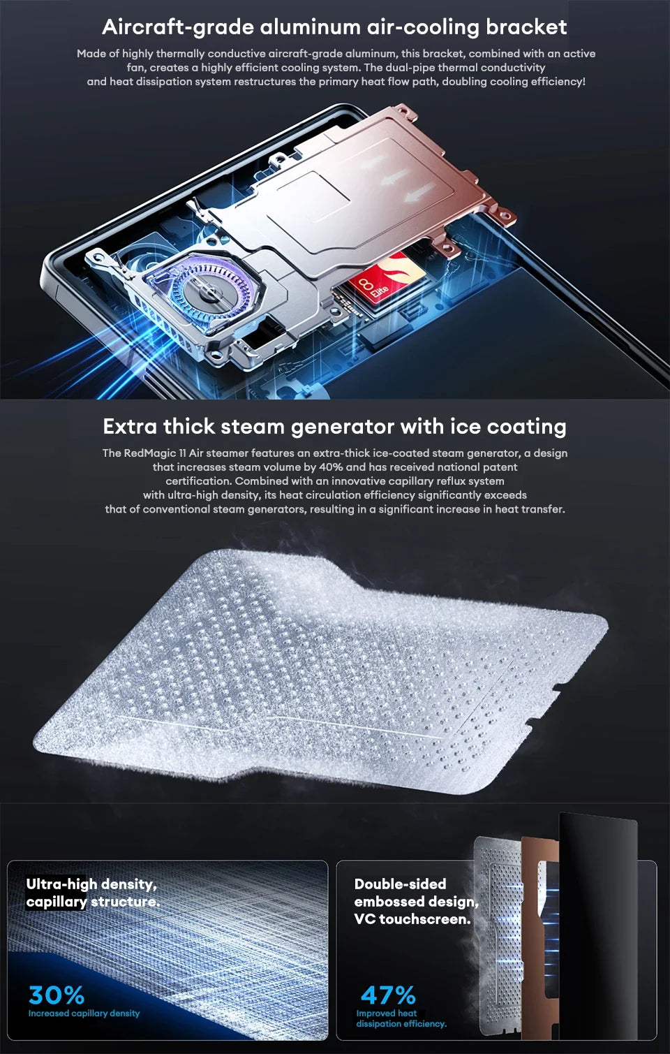 REDMAGIC 11 Air ist mit einem Prozessor 8 Elite und RedCore R4 sowie einem Hochleistungsakku von 7.000 mAh ausgestattet und bietet ein e