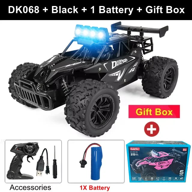 Oike RC-Car 1:16 Modell mit LED-Lichtern Funkferngesteuertes Offroad-Kletterfahrzeug Outdoor-Autos Drift-Rennspielzeug Jungen Geschenke