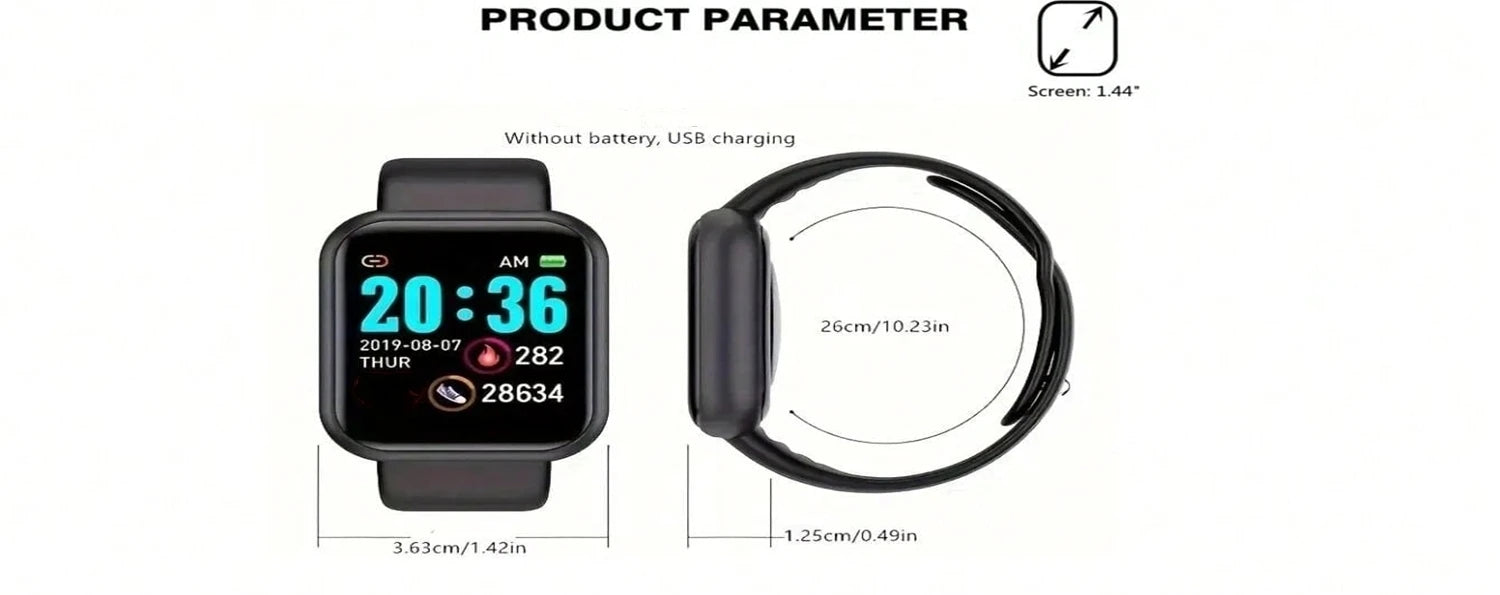 Multifunktionale Smartwatch für Damen und Herren, Bluetooth-verbunden, Telefon, Musik-Player, Fitness-Sportarmband, Schlafmonitor D13 Smartwatch