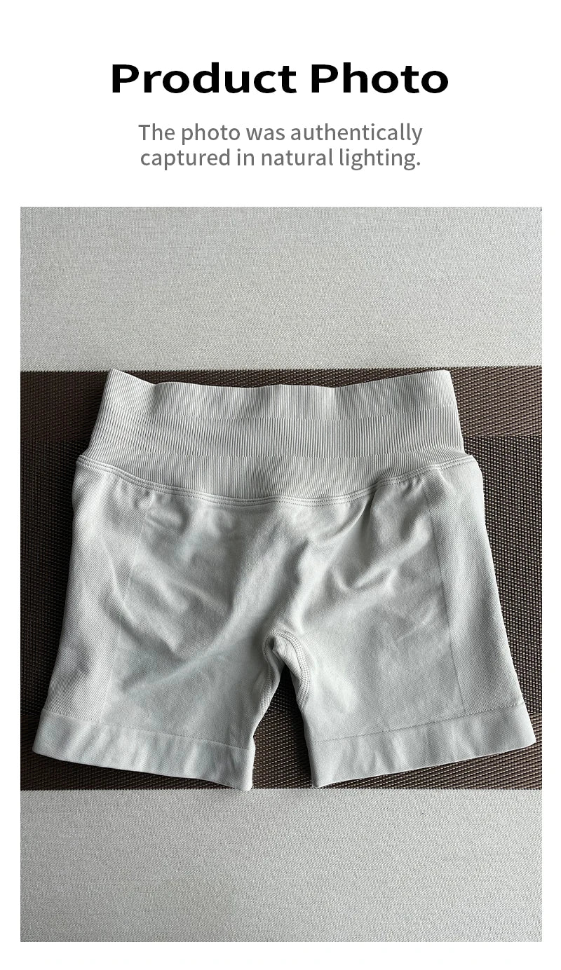 TKITK Shorts Nahtlose Yogahosen Damen Fitness Outfits Shark Bite Shorts für Fitnessstudio Laufen Radfahren Leggings