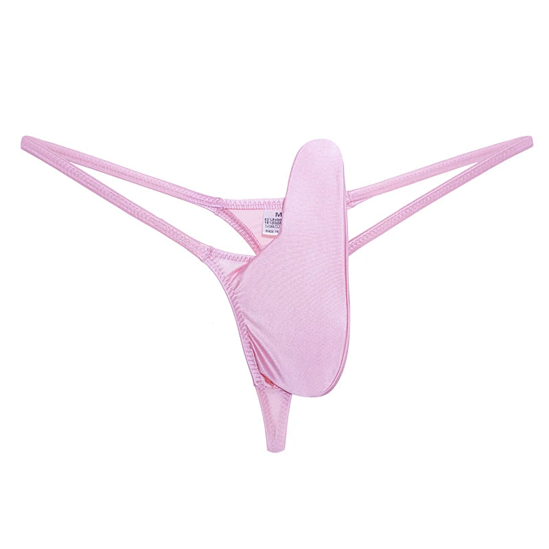 YAULAANG Sexy Herren Glanz Gay Unterwäsche Öliger G-String Tanga Glänzend niedrige Taille Hohe Elastizität Herren Dessous