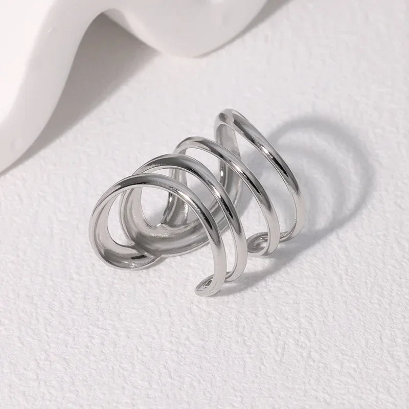 LATS Edelstahl Goldfarbene Ringe für Damen und Herren 2024 Farbecht Beliebte Party Personalisierte Überzogene Charms Schmuck Geschenke