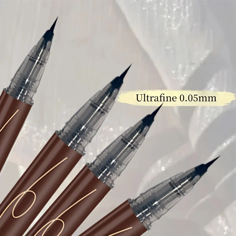 Ultrafeiner Augenbrauenstift wasserfest professioneller schweißfester flüssiger Eyeliner Augenbrauen-Dauer-Make-up-Kunst mit zwei Funktionen