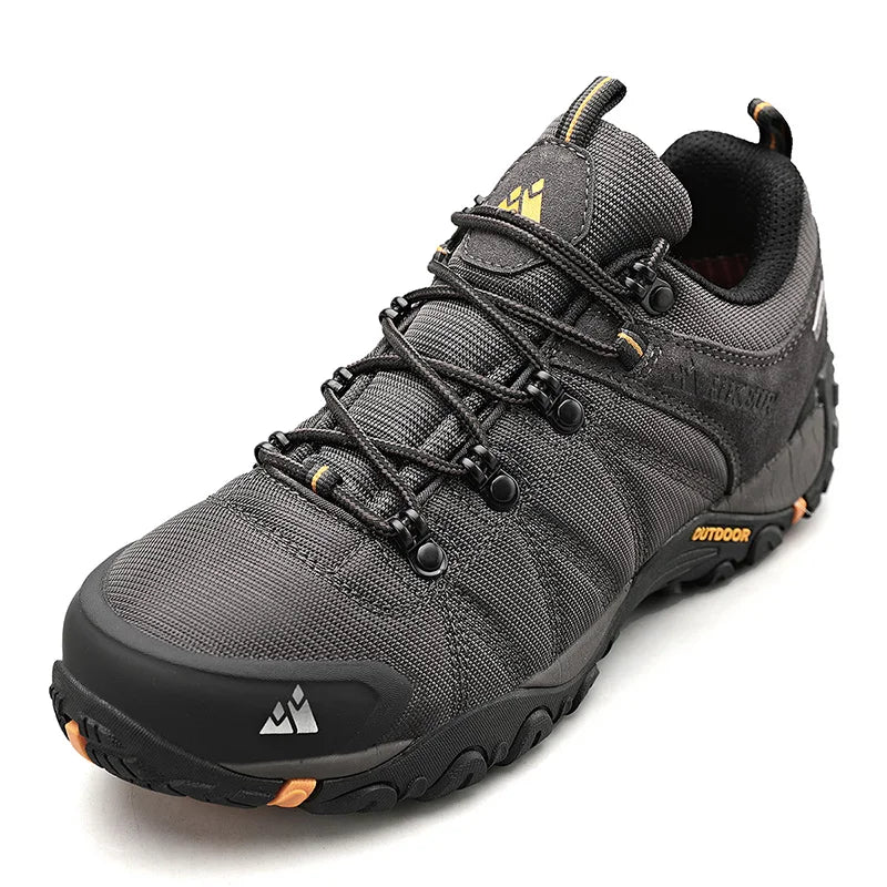 HIKEUP Rutschfeste Herren Wanderschuhe Atmungsaktive Outdoor Abriebfeste Spritzwassergeschützte Kletterschuhe Herren Sneaker Tourismus Bergschuhe