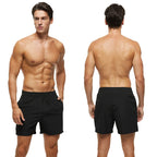 Escatch 2026 Sommer Herren-Badebekleidung Einfarbig Multicolor Polyester-Netzfutter Seitliche Reißverschlusstasche Maillot De Bain Homme Sportshorts