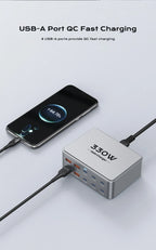 330W USB C GaN Ladegerät 100W PD3.0 PPS QC3.0 Multiport Schnellladestation für Laptop iPhone 15 16 Samsung Macbook Pro Tablet