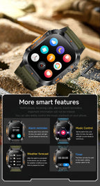 2025Neue GPS Smartwatch für Xiaomi IOS Militärkompass Taschenlampe Smartwatch Herren 10ATM Wasserdicht 100+Sportmodi BT Anruf Uhr
