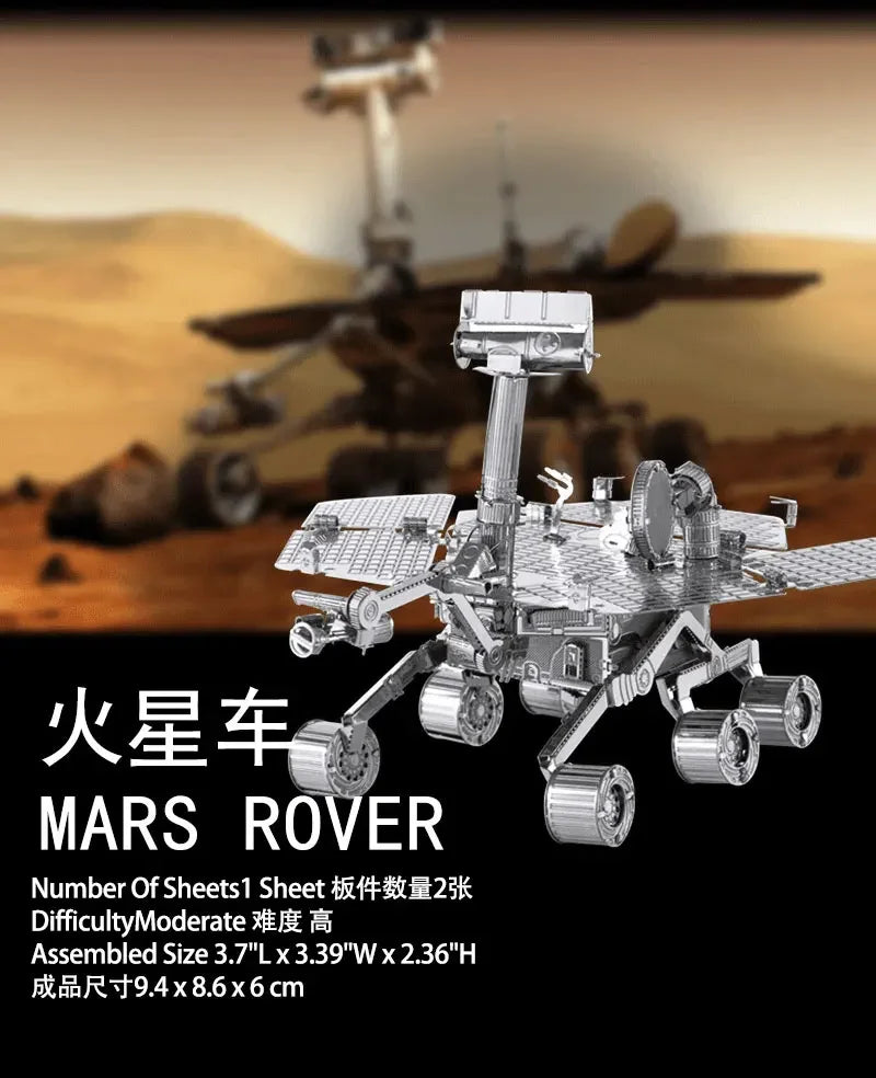 Weltraumforschung 3D Metallpuzzle Shuttle Hubble Weltraumteleskop Mars-Rover Modell Spielzeug für Kinder Kreatives Puzzle Geschenk Spielzeug
