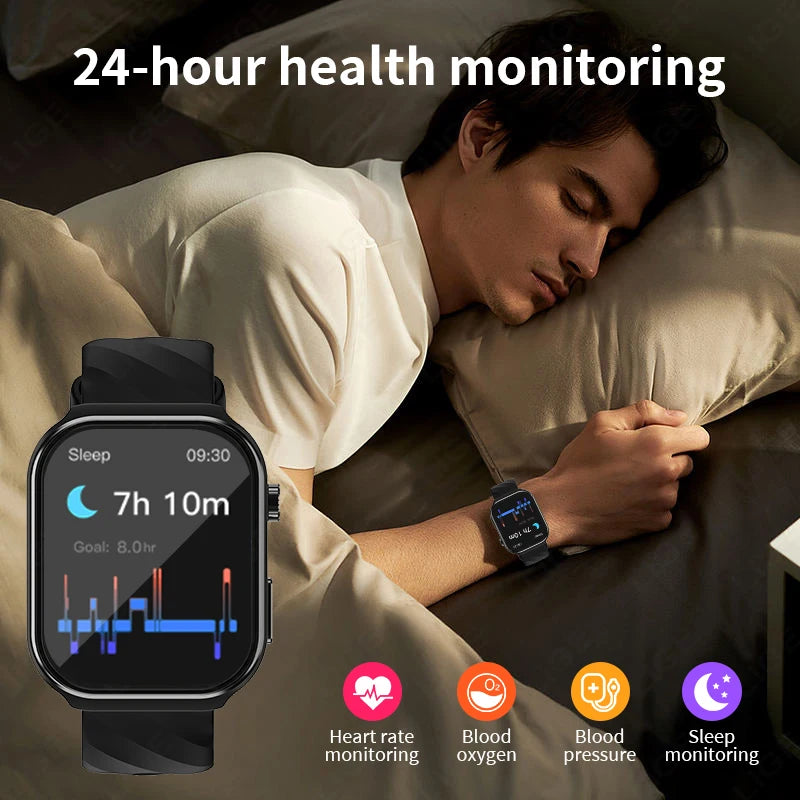LIGE 2026 Neue KI-Gesundheitsdiagnose Smartwatch Blutfett Harnsäure Bluetooth-Anruf Blutdruck Gesundheits-Smartwatch Herren Damen