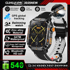 2025Neue GPS Smartwatch für Xiaomi IOS Militärkompass Taschenlampe Smartwatch Herren 10ATM Wasserdicht 100+Sportmodi BT Anruf Uhr