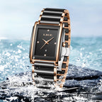LIGE Mode Elegante Damenuhr Japanisches Uhrwerk Keramikarmband Luxus Damen Armband Quarzuhren Geschenke Reloj Mujer
