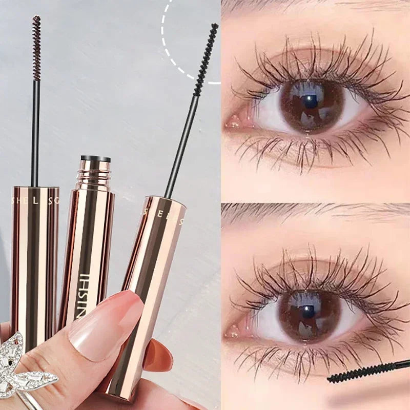 Seidenfaser-Matte-Mascara Make-up Ultrafeine Bürste Verlängert Wimpern Wasserfest Schnelltrocknend Braun Schwarz Curling Mascara Kosmetik Hauptbild