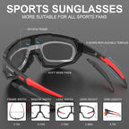 X-TIGER Radsportbrille Polarisierte Brille Fahrradbrille Sport Herren Photochrome Sonnenbrille MTB Rennrad Brille 3/5 Gläser