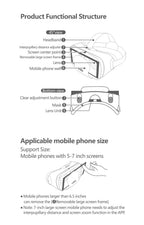 Virtual Reality 3D VR Headset Smart Glasses Helm für Smartphones Handy Mobile 7 Zoll Linsen Fernglas Brille Geräte