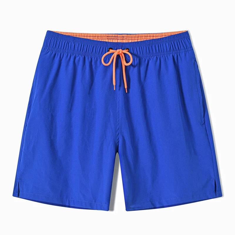 Escatch 2026 Sommer Herren-Badebekleidung Einfarbig Multicolor Polyester-Netzfutter Seitliche Reißverschlusstasche Maillot De Bain Homme Sportshorts