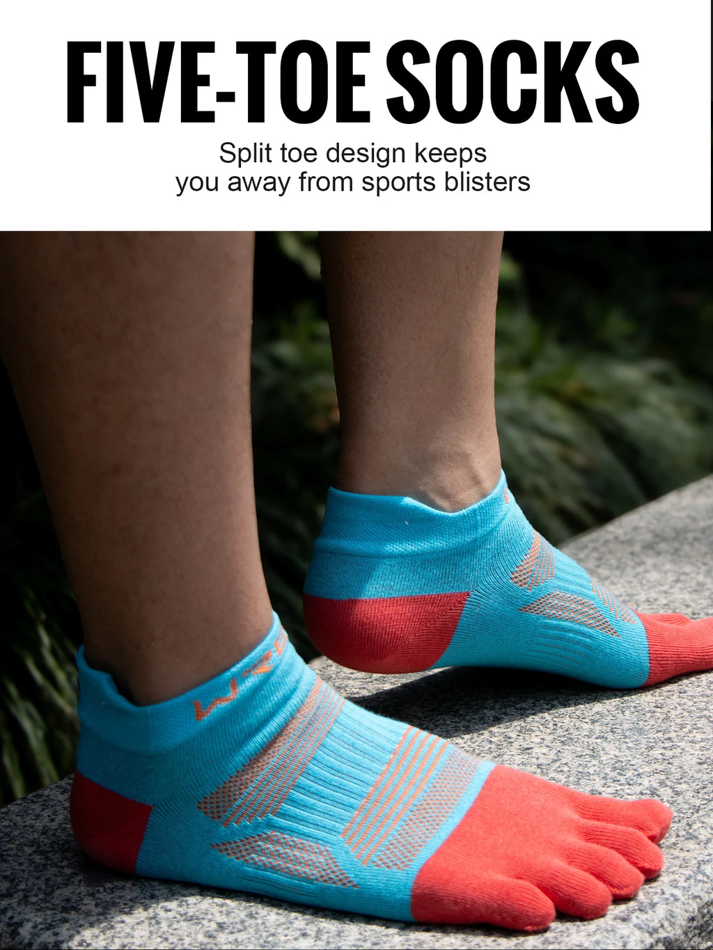 WRELS Zehensocken Laufsocken für Herren Damen Atmungsaktive Fünf-Finger-Socken Hochleistungs-Sport-Fünf-Zehen-Socken
