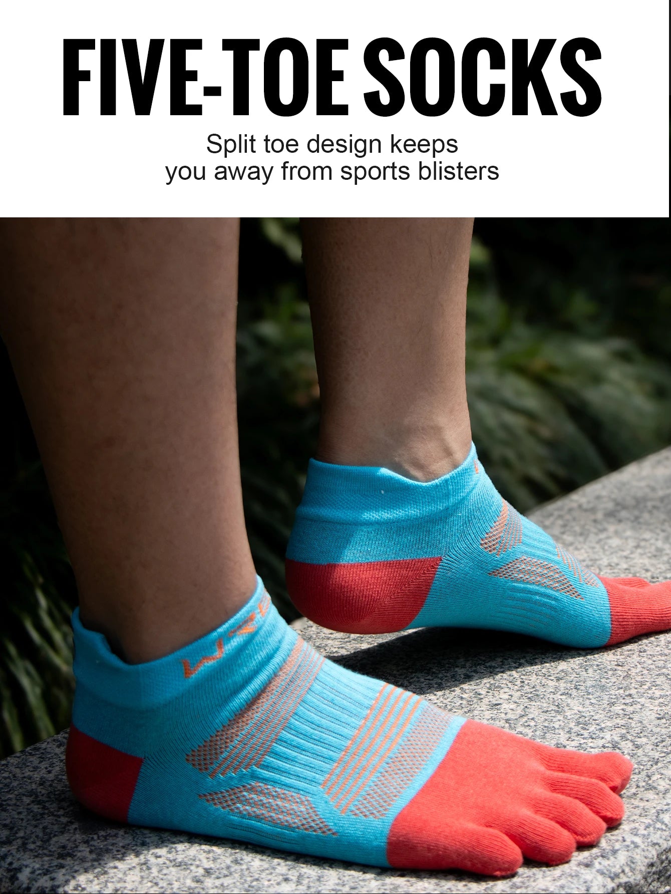 WRELS Zehensocken Laufsocken für Herren Damen Atmungsaktive Fünf-Finger-Socken Hochleistungs-Sport-Fünf-Zehen-Socken