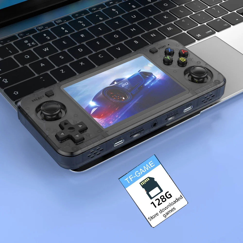 R36H ARKOS Retro Handheld-Spielekonsole Tragbarer 64G 128G Pocket-Videoplayer 3,5 Zoll IPS-Bildschirm R36S quer Kindergeschenk