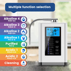 Alkalische Wassermaschine Ionisator PH Wassergerät Alkalischer Wasserspender 5 Platten Platinbeschichtung Alkalischer Wasserionisator