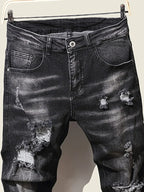 Fashion Herren Jeans Stretch Blau Skinny Jeans Für Herren Casual Slim Fit Denim Hosen Korean Style Herrenhosen Jeans