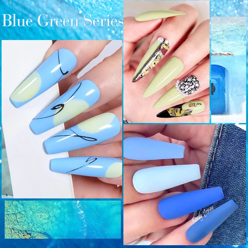 MEET ACROSS 12tlg/Set 7ml Macaron Gel Nagellack mit Box Semi-permanenter UV-Gel Soak Off Nail Art Kit Nagellack für Maniküre