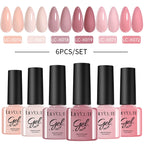 LILYCUTE Nagelgel-Politur-Set, Rosa Grün, Frühling, DIY-Nagelkunst-Design, lang anhaltend, Soak Off UV Gel, Maniküre, Malgel, Vernis-Kit