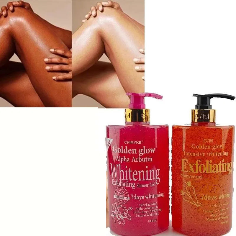 7 Days Golden Glow Alpha Arbutin aufhellendes Duschgel – gleicht den Hautton sichtbar aus, spendet Feuchtigkeit und pflegt für strahlende Haut