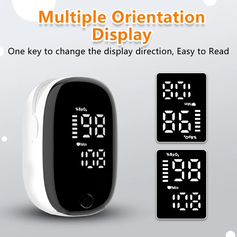 Pulsoximeter Tragbarer Fingerspitzen-Puls-Blutsauerstoffsättigungsmonitor mit LED-Anzeige Fingerspitzen-Oximeter zur SpO2-Messung Gesundheitsfürsorge