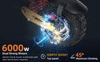 VREOM - VZ37 Elektroroller - 6000W Motor 60V30AH Akku Hochleistungs-E-Scooter - 70km/h Geschwindigkeit 11" Vakuumreifen - Faltbarer E-Scooter