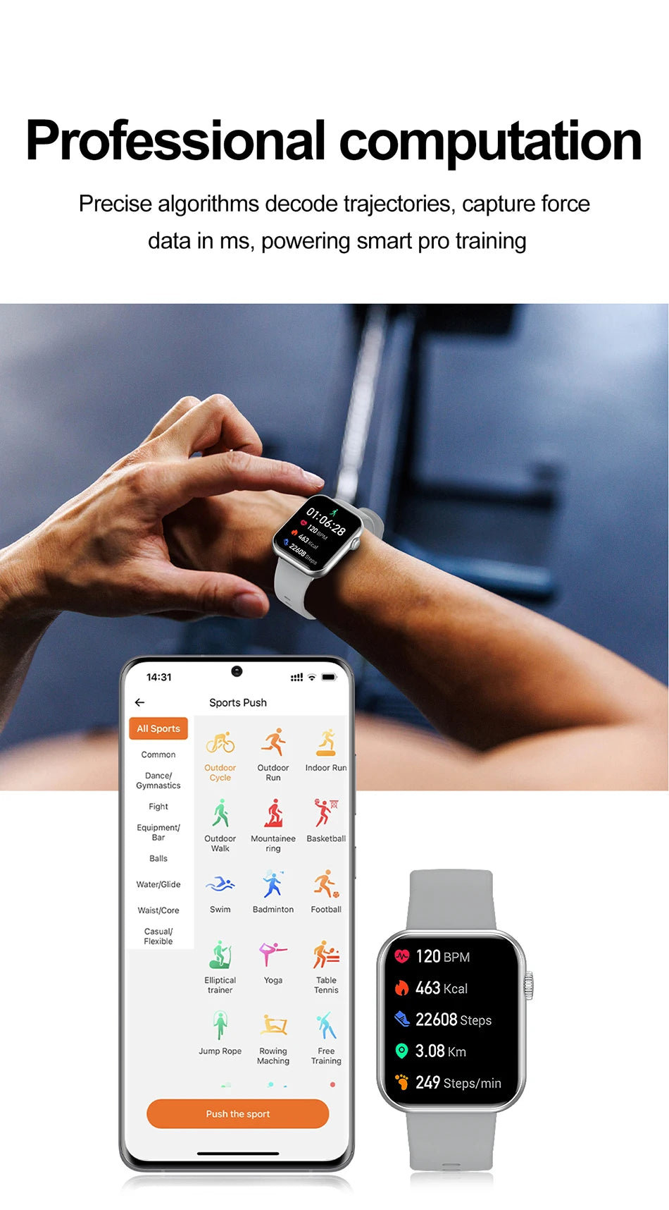 2025 Neue Sport Smartwatch Herren Full Touchscreen Herzfrequenz Bluetooth Anruf 1,9 Zoll KI-Sprache IP68 Wasserdichte Smartwatch Damen