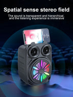 500mAh Bluetooth-Lautsprecher Soundbox Hochleistungs-Bluetooth-Lautsprecher TF-UDisk-Karaoke-Handlautsprecher Subwoofer zum Tanzen