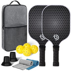 Pickleball-Schläger-Set – Graphit-Carbonfaser, USAPA-zugelassenes, leichtes Schläger-Set für Training im Innen- und Außenbereich für jedes Alter