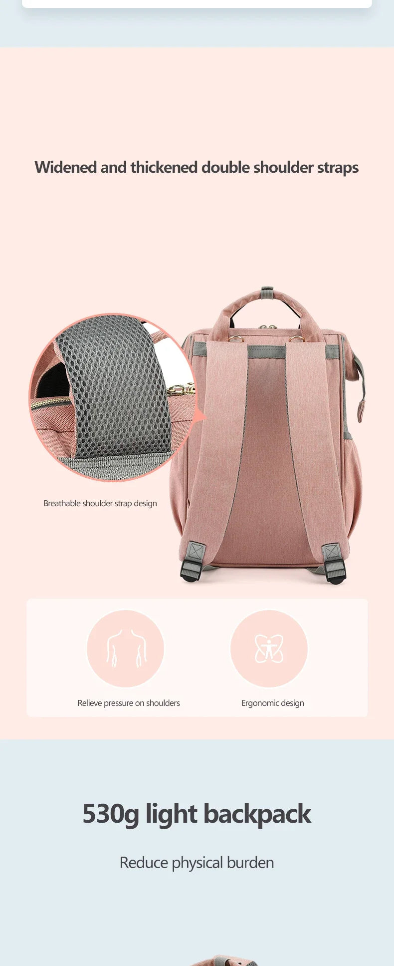 Wickeltasche Baby Wickeltasche Wasserdichter Rucksack Mode Mama Mutterschaft Markenrucksack für Mütter