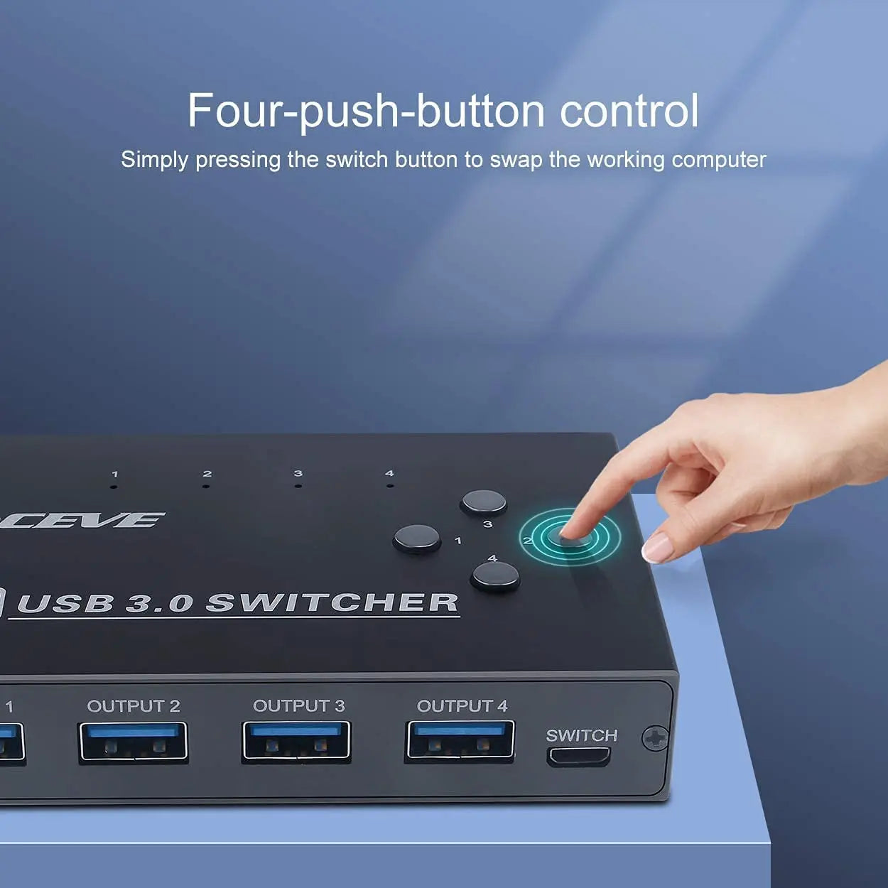 MZX 4x4 USB 3.0 Switch Wahlschalter KVM Switcher Hub 3 0 Kabel PC Laptop Computer USB-Geräte Tastatur Maus Drucker KVM-Switch teilen