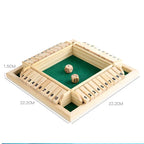 Holzwürfel-Brettspiel Shut The Box für 4 Spieler Klappen & Würfel Spiel Eltern-Kind Interaktion Familienunterhaltung