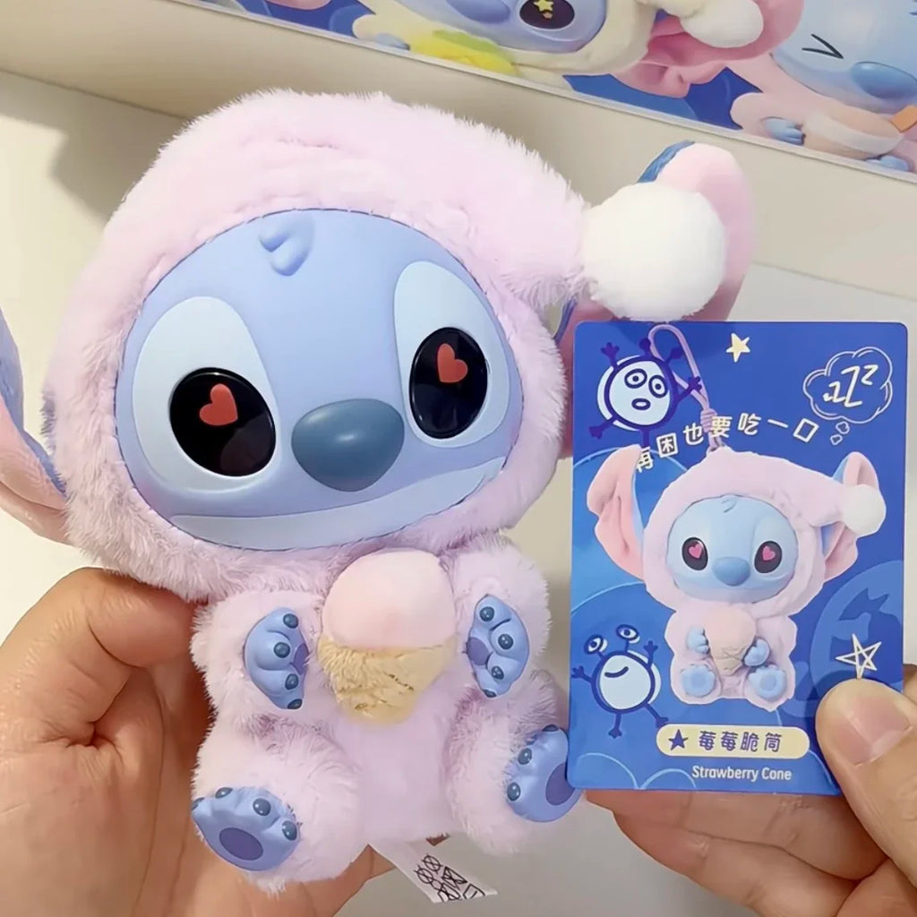 Neue Stitch Iss Etwas vor dem Schlafengehen Serie Vinyl Blind Box Tasche Plüsch Anhänger Niedliche Puppe Mystery Box Spielzeug Erwachsenengeschenk