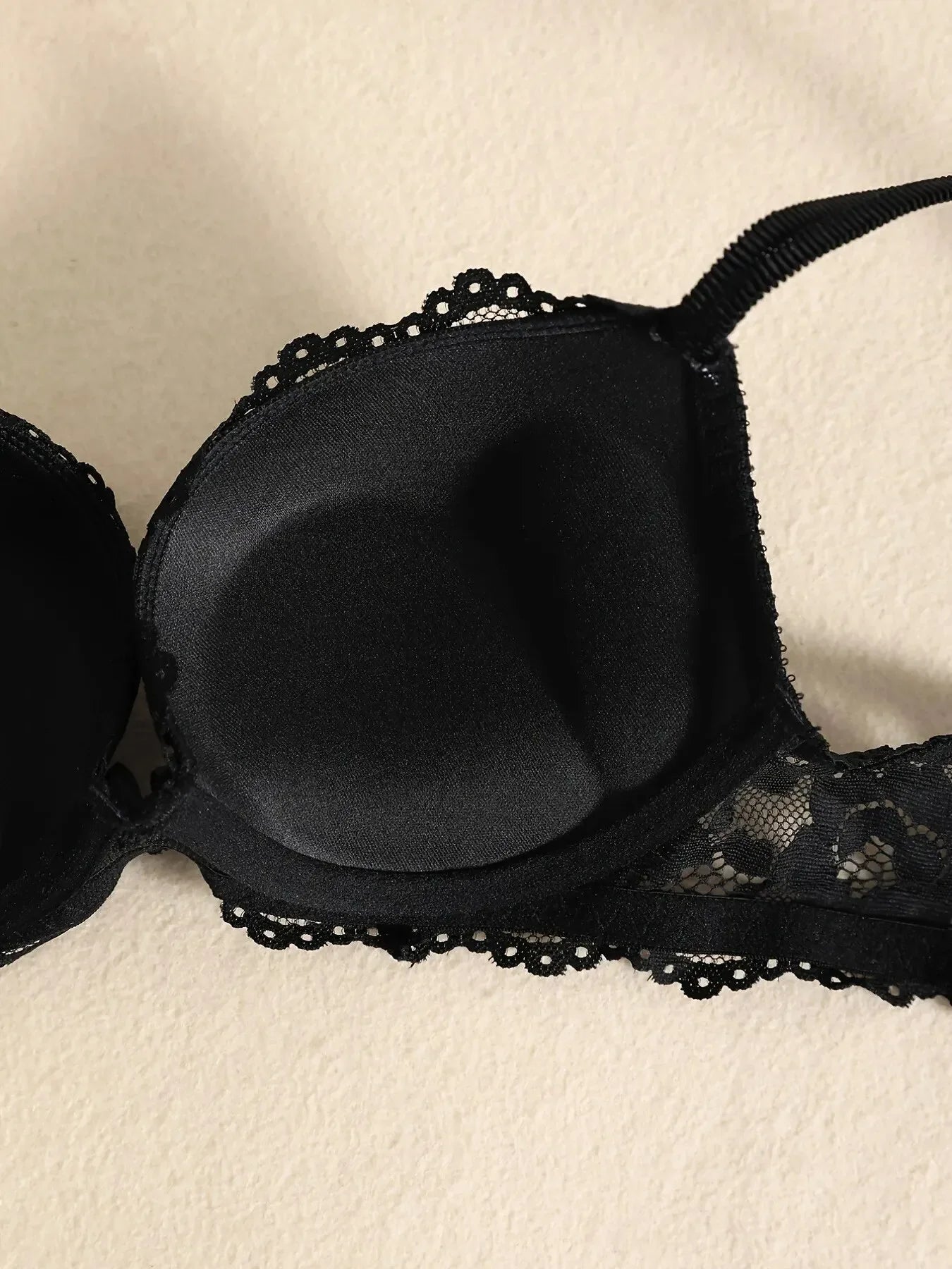 1 Set Elegantes Dessous-Set aus Spitze mit Stickerei und atmungsaktivem Stoff: Push-Up-BH, transparenter Schlüpfer mit tiefem Bund – das ultimative Valentinstagsgeschenk