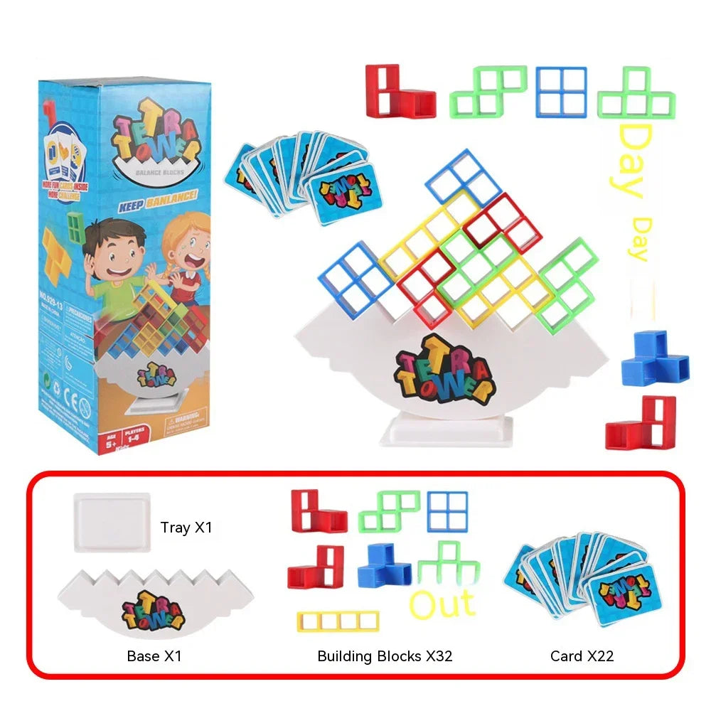 Puzzles Tetra Tower Lustiges Balance-Stapelspiel für Kinder, Erwachsene, Freunde, Teams, Wohnheime, Familien-Spieleabend, Partys, Geschenke