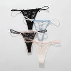 Spitzen-Schleifen-Höschen, sexy Damen-Dessous, Alltagskleidung, Homewear, einfarbige Unterwäsche für Damen, niedrige Taille, atmungsaktive Höschen, трусы женские