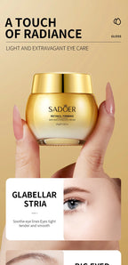 SADOER Retinol-Augencreme reduziert Augenringe und Falten, spendet Feuchtigkeit und strafft die Augenpartie, koreanisches Augenpflegeprodukt