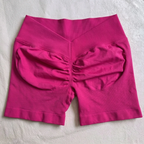 Damen Scrunch Shorts nahtlos V-Rücken Scrunch Booty Shorts Fitness Workout Laufen Yoga Gym Shorts