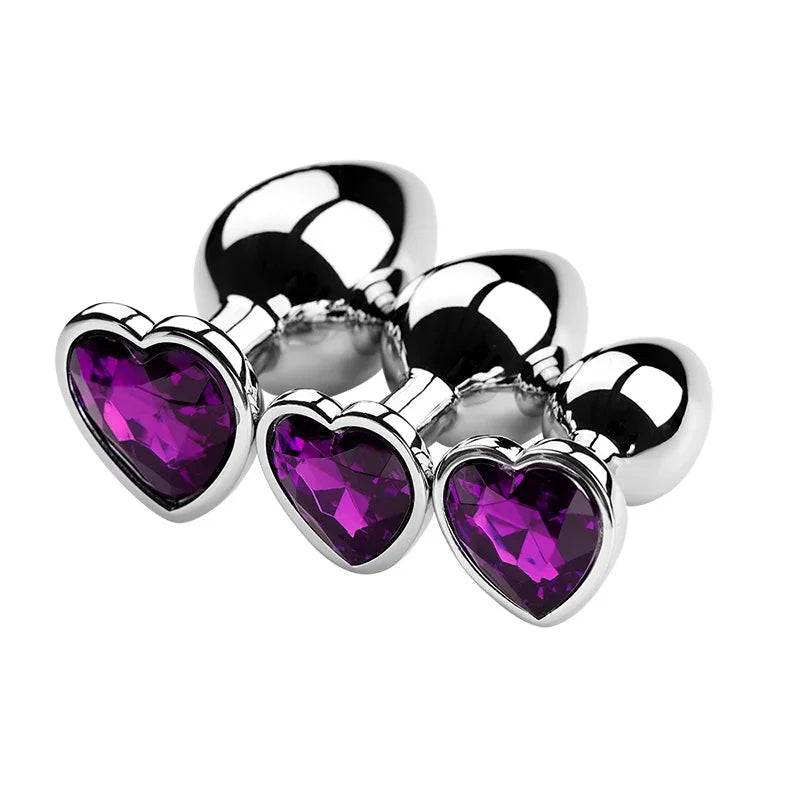 Metall-Analdildo für Frauen, Männer, Paare, Butt Plug, Arsch-Spielzeug, Erwachsenenspiel, Masturbator, Anal S/M/L, Diamant-Sexspielzeug für Erwachsenenprodukte