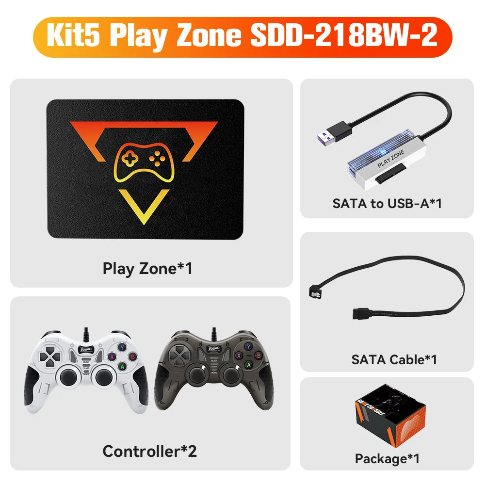 1TB tragbare Gaming-SSD 3 Systeme in 1 Spielekonsole 80+ Emulatoren für PS5/PS4/XBOX/XBOX One/PS3/SWITCH mit 16191 3D- & Retro-Spielen