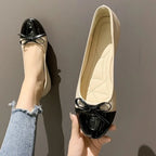 Ballerina Damen Halbschuhe Komfort Rutschfeste Damen Mokassins Leder Flats Elegante Schleife Damen Einzelschuhe
